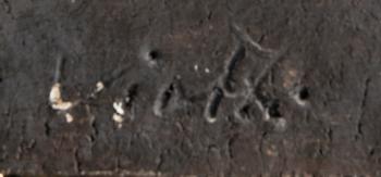 Ulla Viotti, a signed stoneware wall relief.