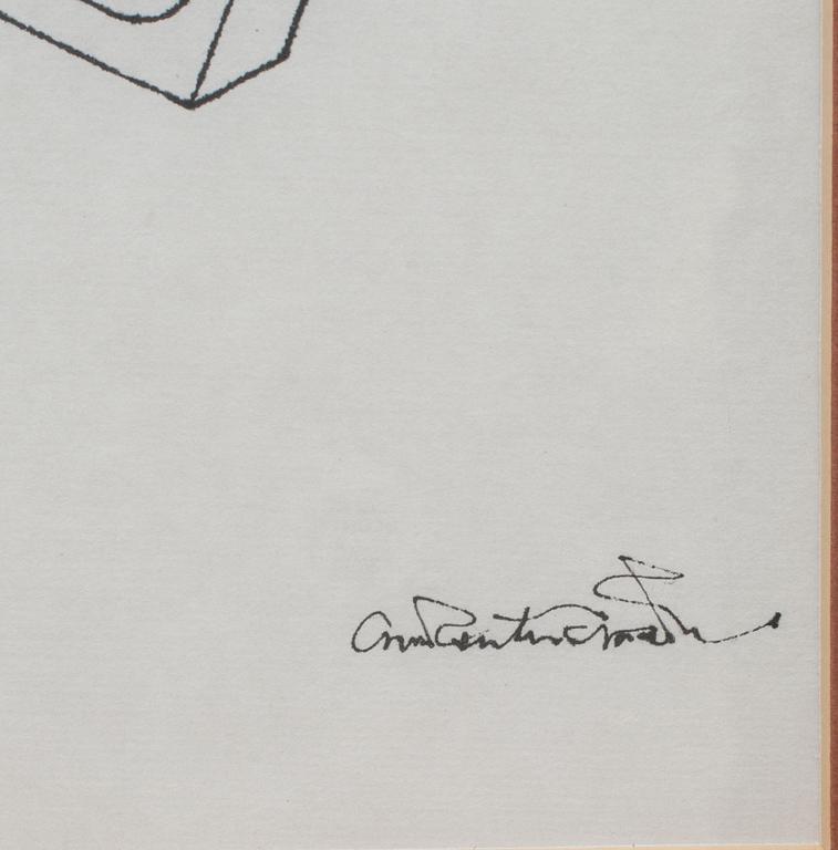 OSCAR REUTERSVÄRD, akvarell, signerad, "perspective japonaise".