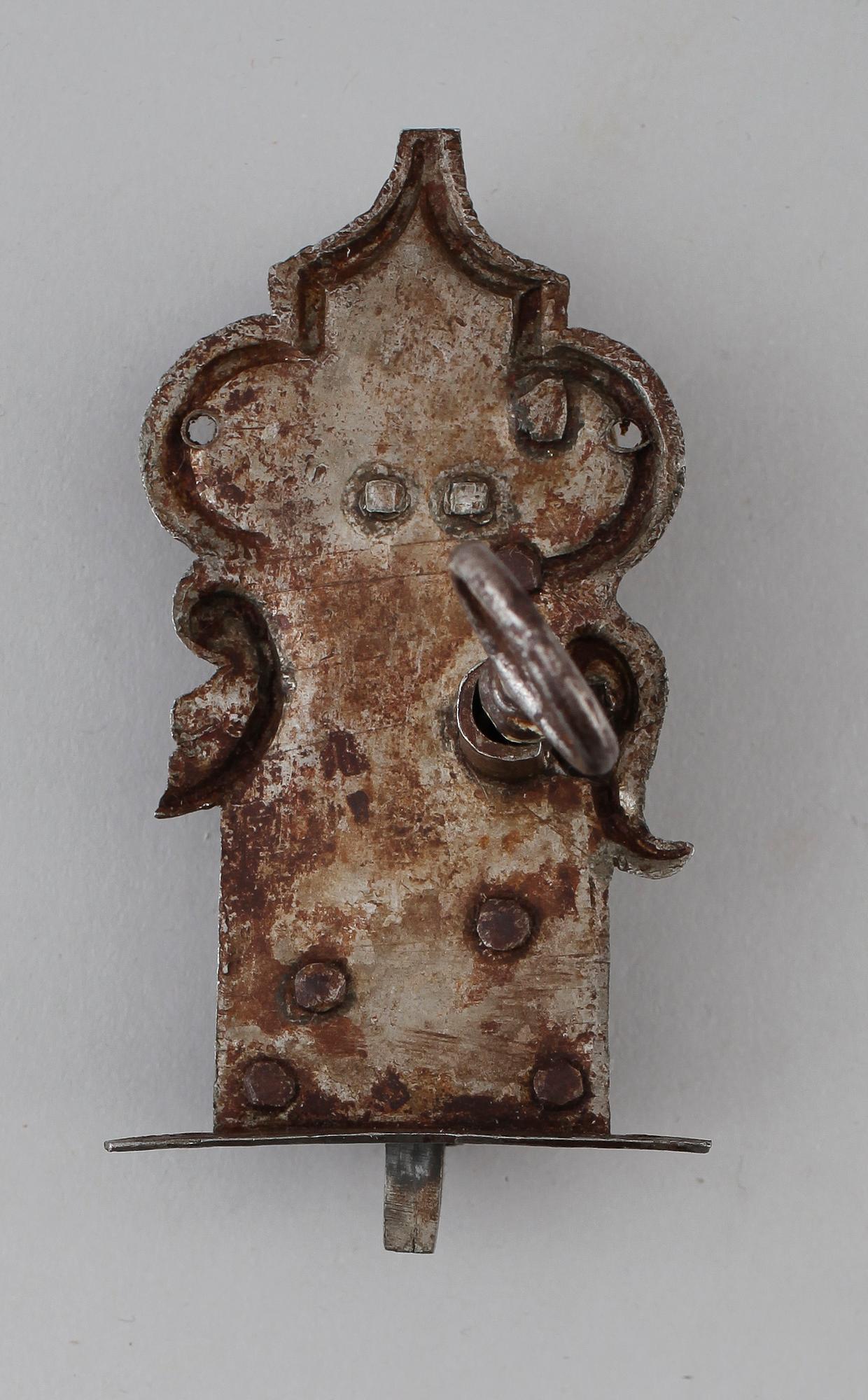 LÅS, smide och mässing, barock, 1700-tal.