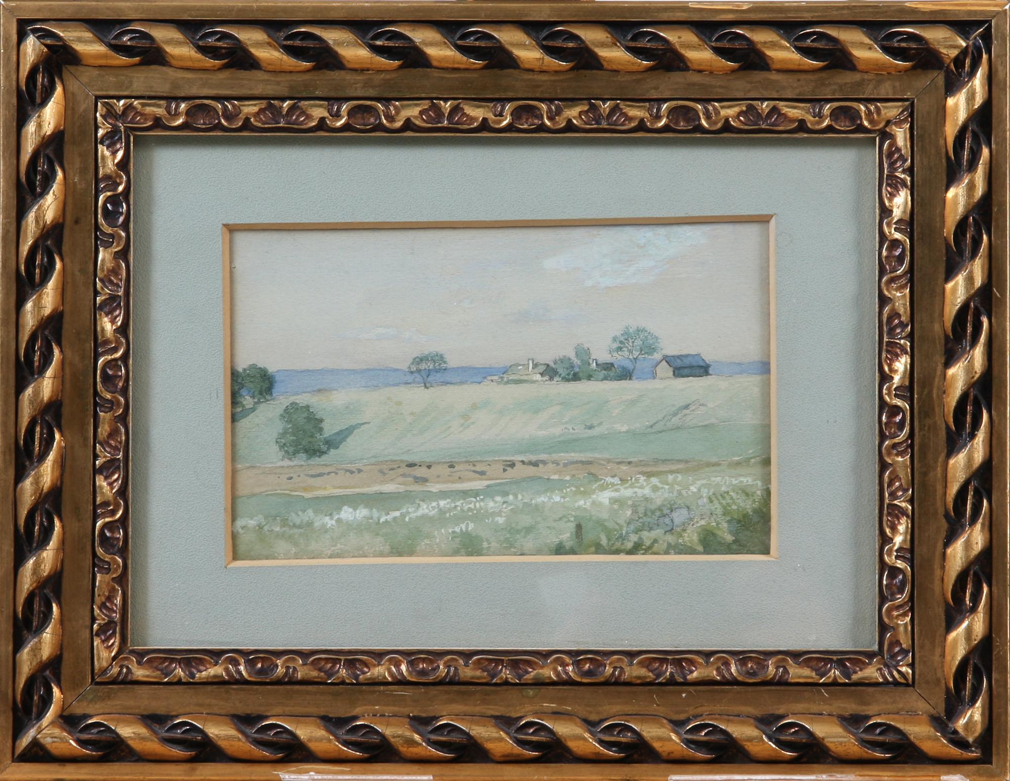 AUGUST MALMSTRÖM, akvarell, monogramsign.