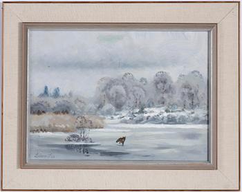 Lindorm Liljefors, The fox scurries across the ice.