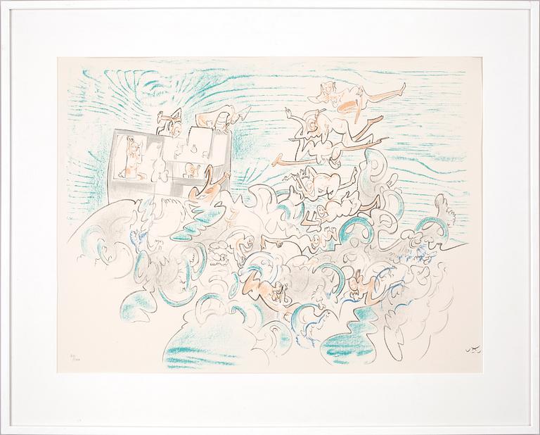 ROBERTO MATTA, färglitografi, 30/100, sign.
