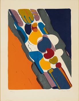 Leida Rives-Elfvén, lithograph in colours, 1967, signed 111/115.