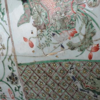 Prakturna, porslin. Qingdynastin, Kangxi (1662-1722).