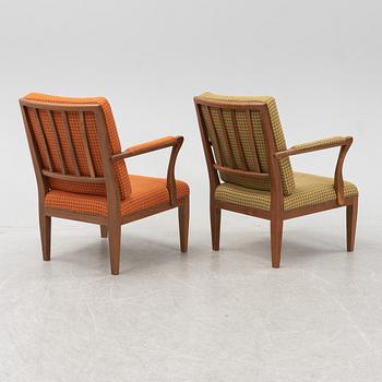 A pair of model 969 armchairs by Josef Frank for Firma Svenskt Tenn, designed 1938.