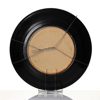 Eva Bengtsson, a large stoneware decorative dish, own studio, Frillesås.