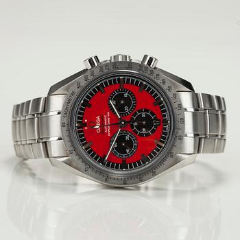 ARMBANDSUR, herr. OMEGA SPEEDMASTER Automatic Chronometer. "Michael Schumacher the Legend" special edition. 2009.