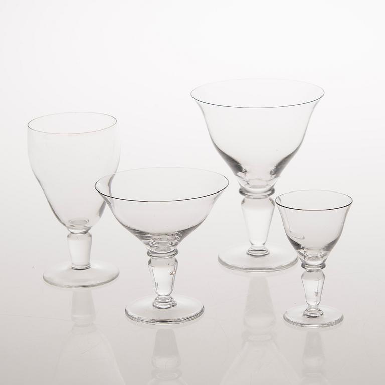 A set of 25 late 1920s 'H.E - glasses' for Riihimäki Glassworks Finland.