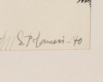 SEPPO POLAMERI, tussipiirros, signeerattu ja päivätty -70.