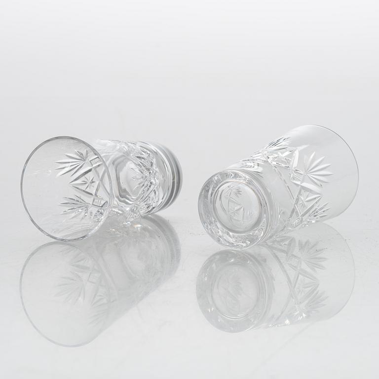 An 'Yrjö' crystal glassware set, 58 pieces, Riihimäen Lasi, Finland, latter half of the 20th century.