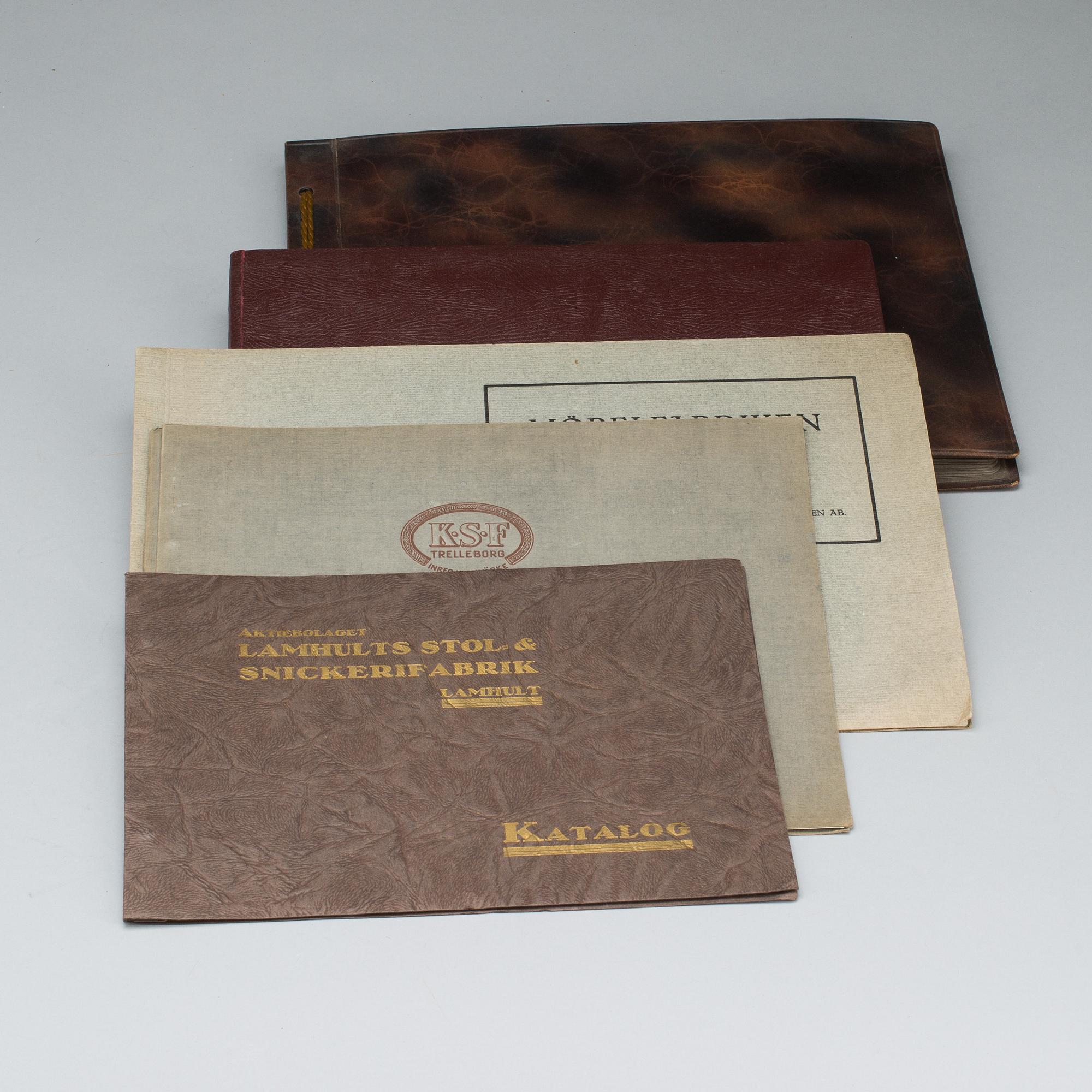 MÖBELKATALOGER, 5 st bla Åfors Möbelfabrik AB.