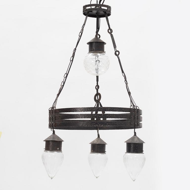 An Art Nouveau ceiling light, early 20th Century.