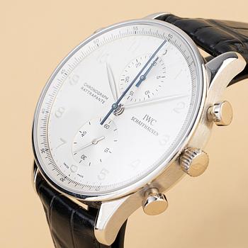 IWC, Portuguese, "Platinum Case", Chronograph Rattrapante, ca 2000.