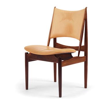 347. Finn Juhl, a rosewood "Egyptian" chair model FJ49, cabinetmaker Niels Vodder, Copenhagen, 1950s-60s.