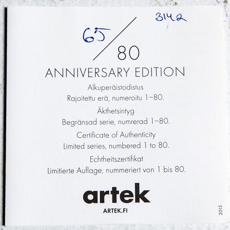 Alvar Aalto, relief, "Exprimental wood relief" anniversary edition Artek nr 65/80.