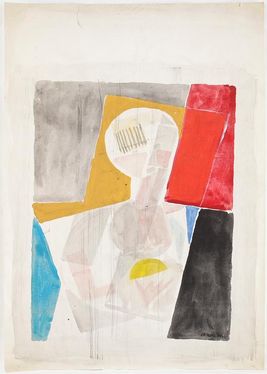 NALLE WERNER, Akvareller, 4 st, signerade.