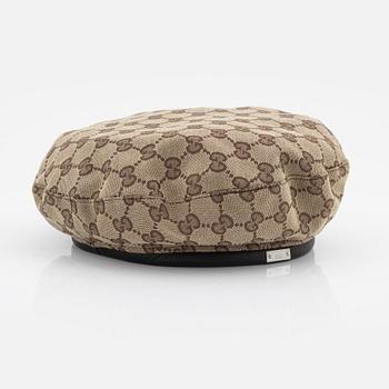 Gucci, a monogram canvas beret, size S.