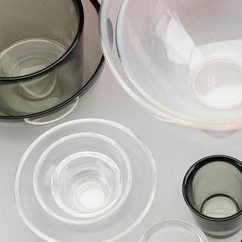SVEN PALMQVIST, 19 delar, glas, "Fuga", Orrefors.
