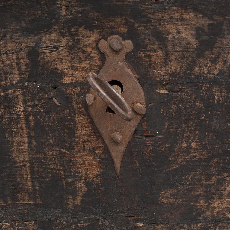 A Swedish folk art chest from  Hälsingland, 1776.