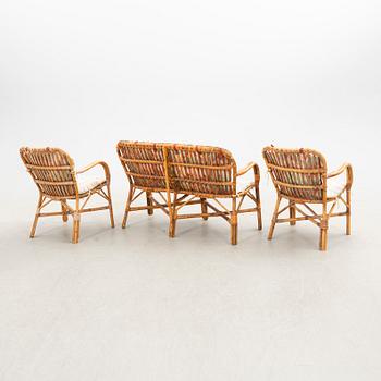 Möbelgrupp, 5 delar, rotting, 1900-talets senare del.