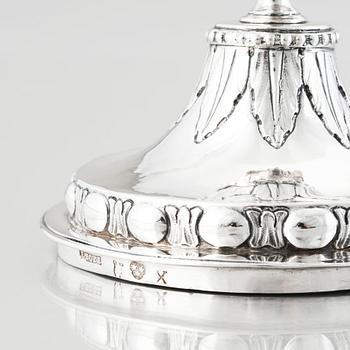Lars Boye, sockerskål med lock, silver, Stockholm 1780. Gustaviansk.