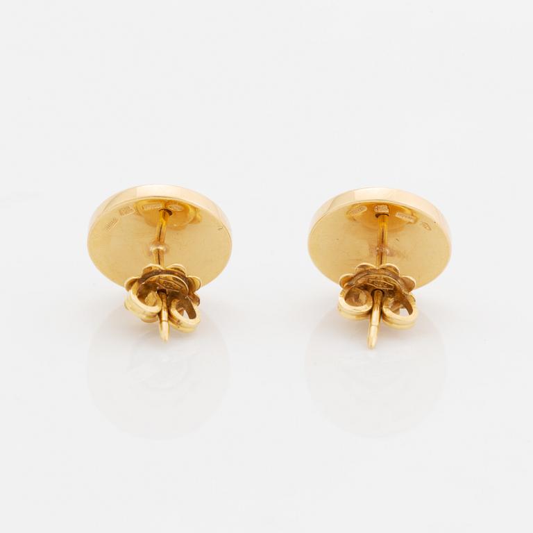 Bulgari, örhängen, ett par, med briljantslipade diamanter.