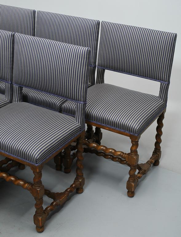 STOLAR, 12 st, barockstil, 1900-tal.
