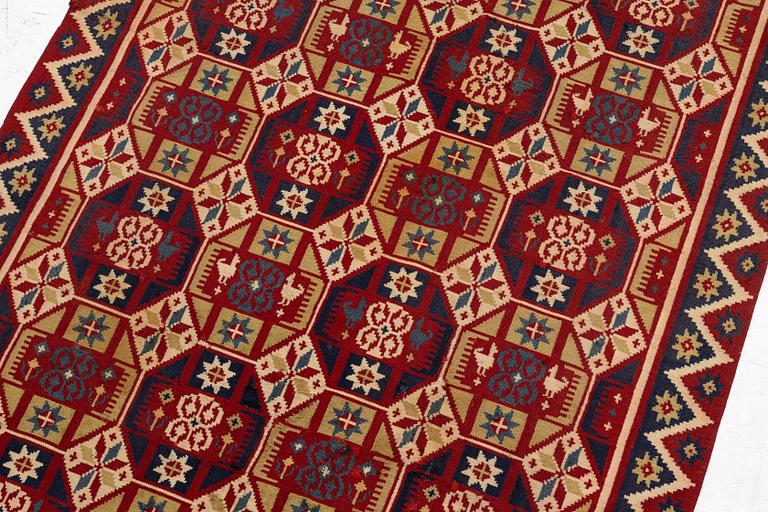 Cover, rya rug, southwestern Skåne, around the year 1900, Approx. 210 x 120 cm.