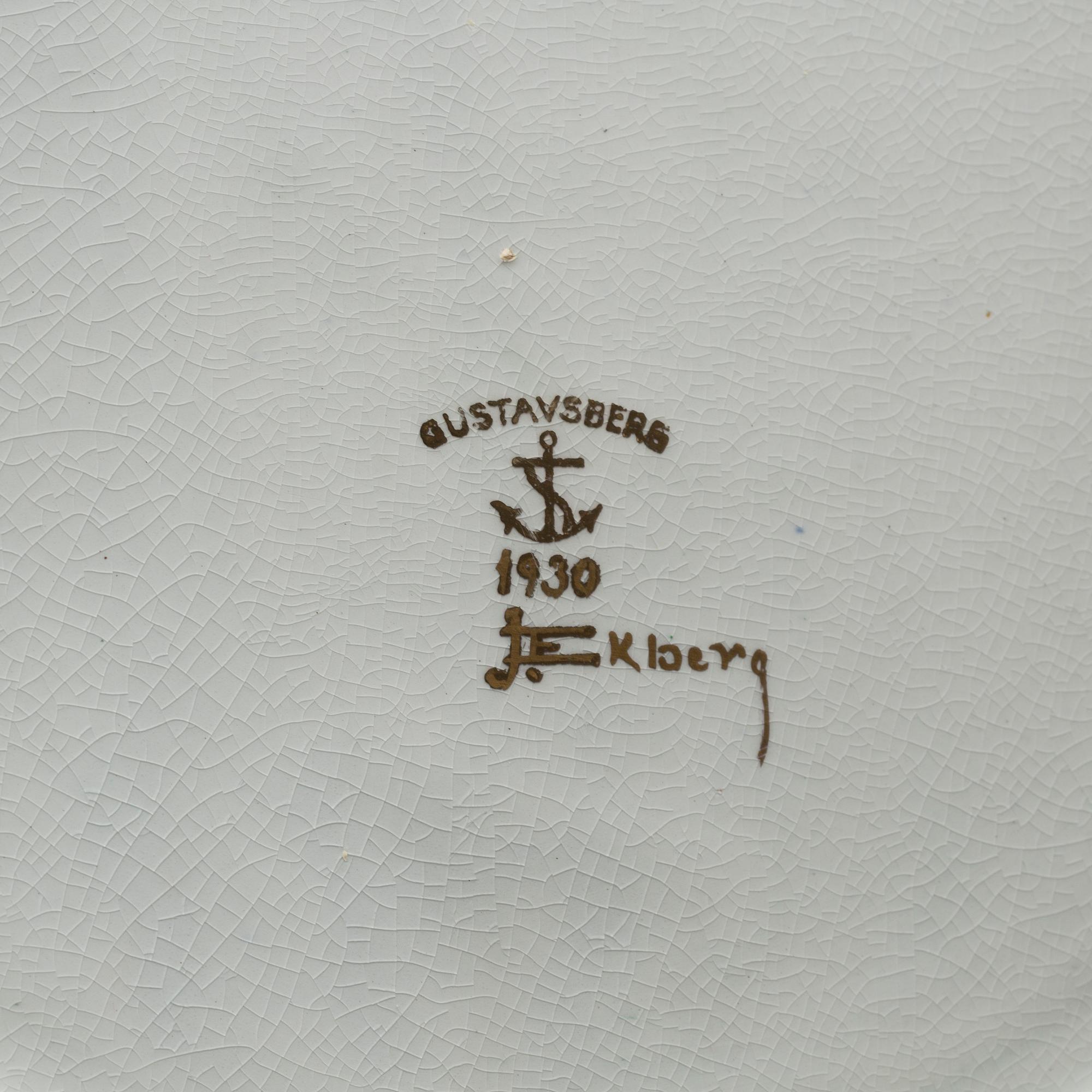 JOSEF EKBERG, fat. Flintgods. Gustavsberg. 1930.