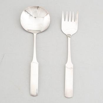 Anders Ericsson, salad utensils, silver, Kristianstad 1969.