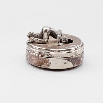 MANSCHETTKNAPPSASK, nysilver, Widerholm & Dahlberg, Eskilstuna, 1900-tal.