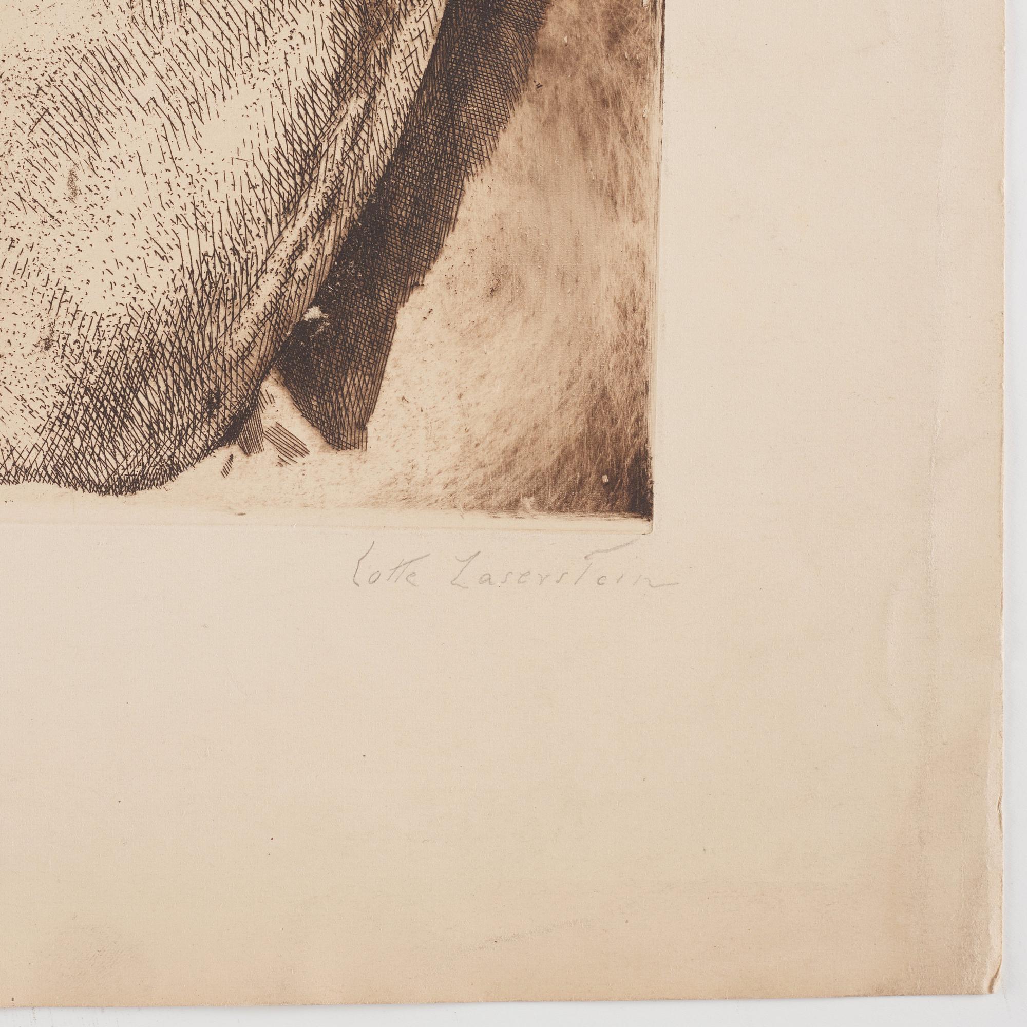 Lotte Laserstein, "Sitzender Rückenakt mit langen Haaren".