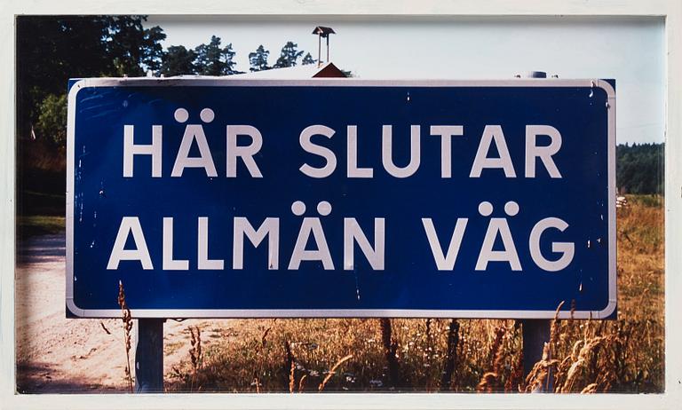 Dan Wolgers, "Här slutar allmän väg", 1995.