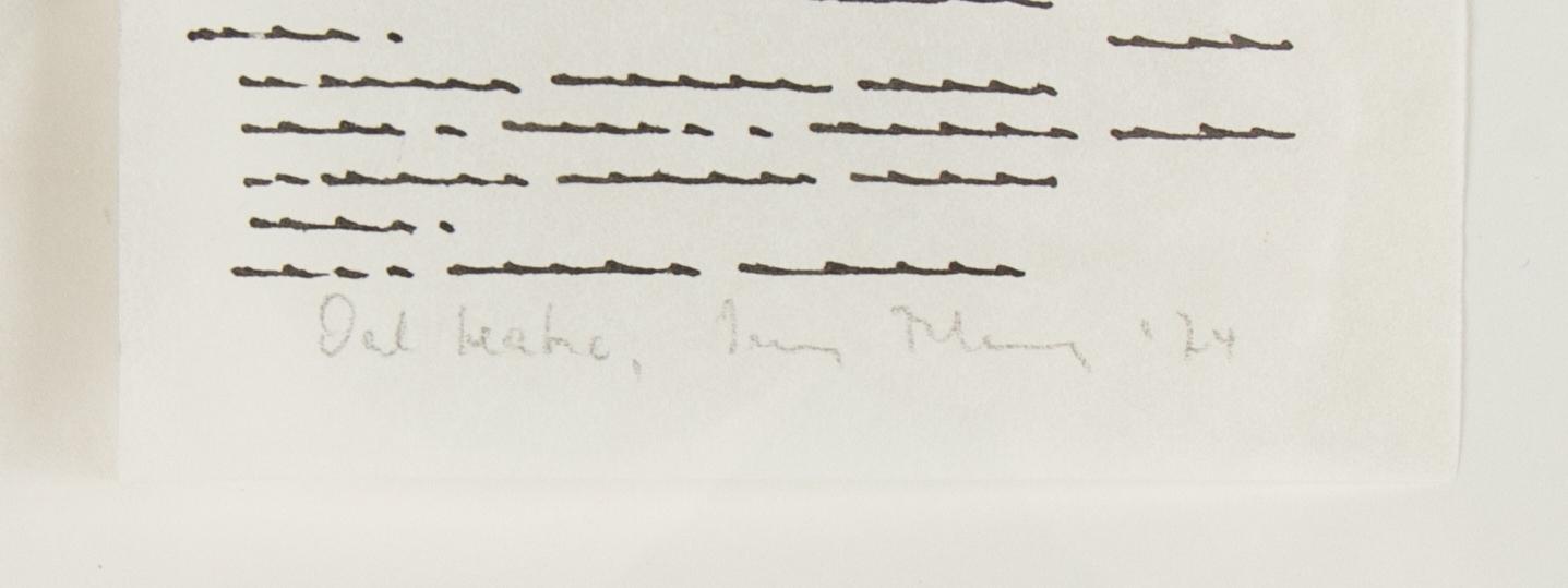 Irma Blank, indian ink on paper, signed and dated -74.