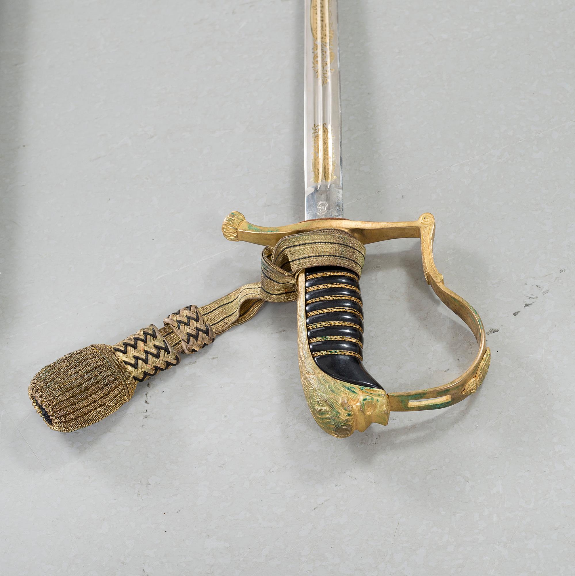 A sword for the swedish army, m/1899.