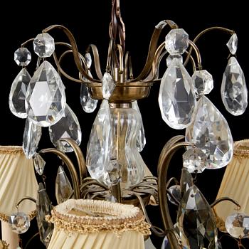 LJUSKRONA, rokokostil, omkr 1900-talets mitt. Höjd: 55 cm.