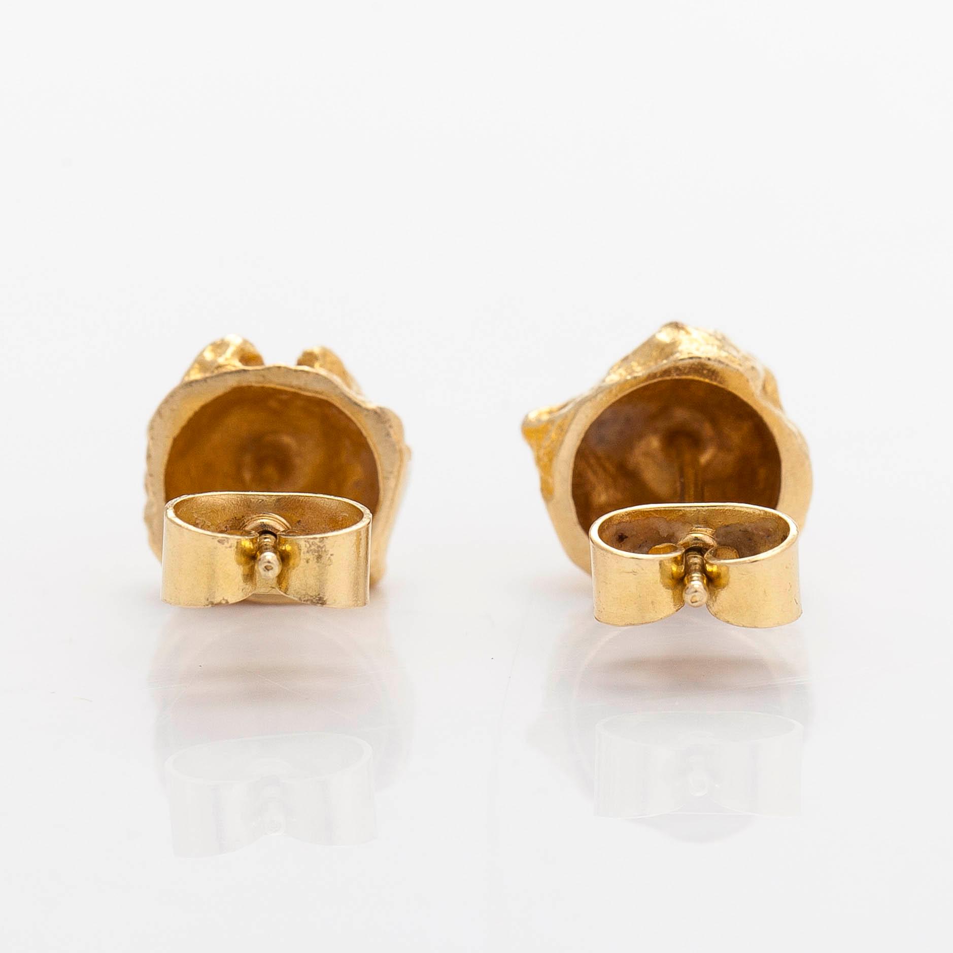 Björn Weckström, korvakorut, "Hippu", 18 K kultaa. Lapponia.