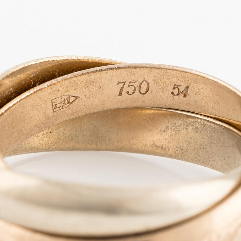 Cartier, ring, "Trinity", 18K guld i tre färger.