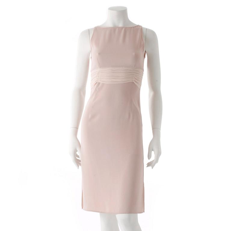 EMPORIO ARMANAI, a light pink sleeveless dress.