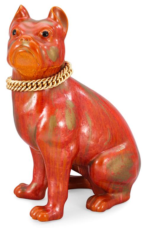 A Piero Fornasetti "Carlino" porcelain dog, Milan, Italy, 1950's.