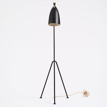 Greta Magnusson Grossman, a black lacquered 'G-33' / Grasshopper floor light, Bergboms, Malmö, Sweden 1950s.