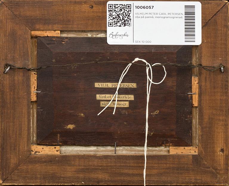 VILHELM PETERSEN, oil on panel. monogram signed.