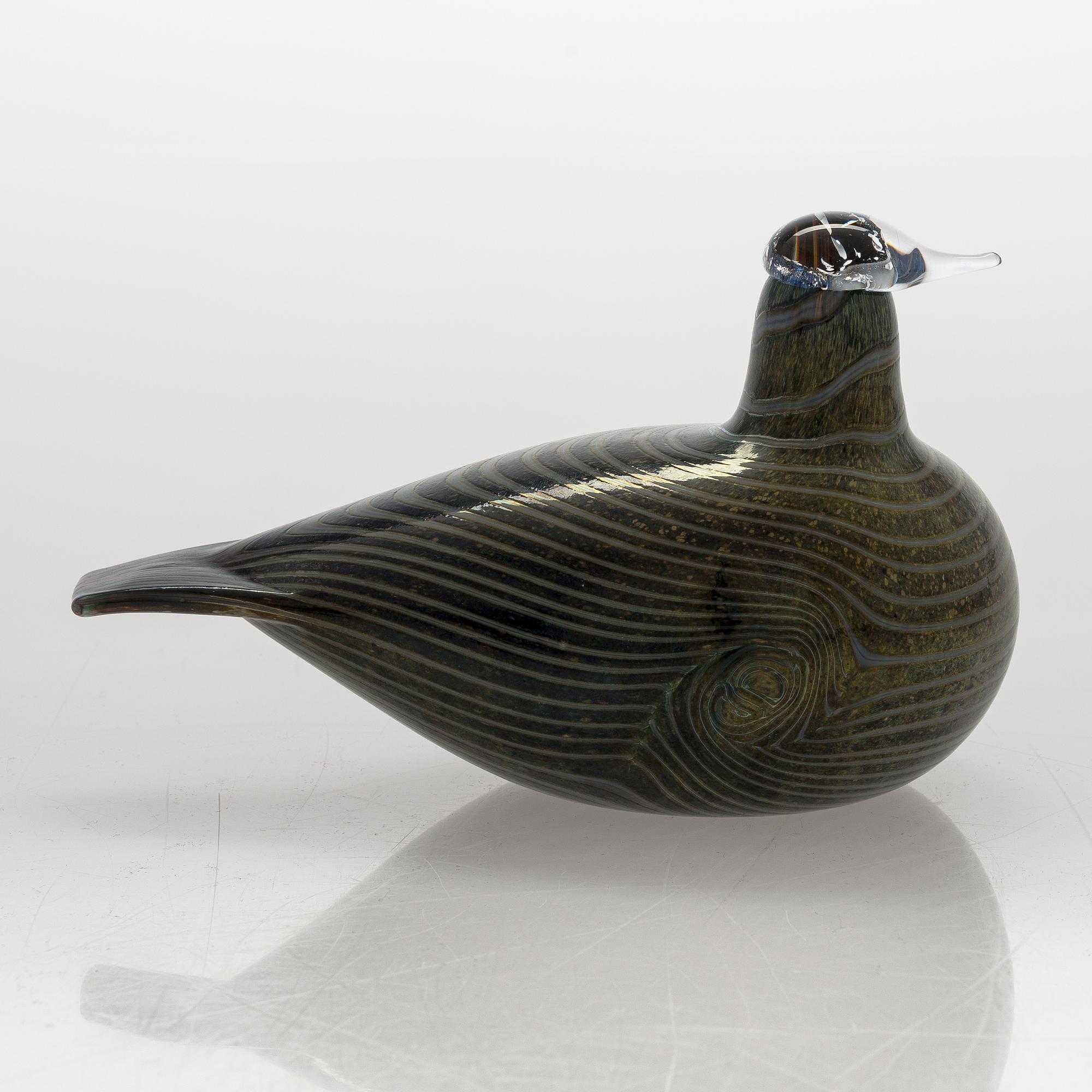 Oiva Toikka, konstglas, 2 st, signerade Oiva Toikka Nuutajärvi Notsjö.