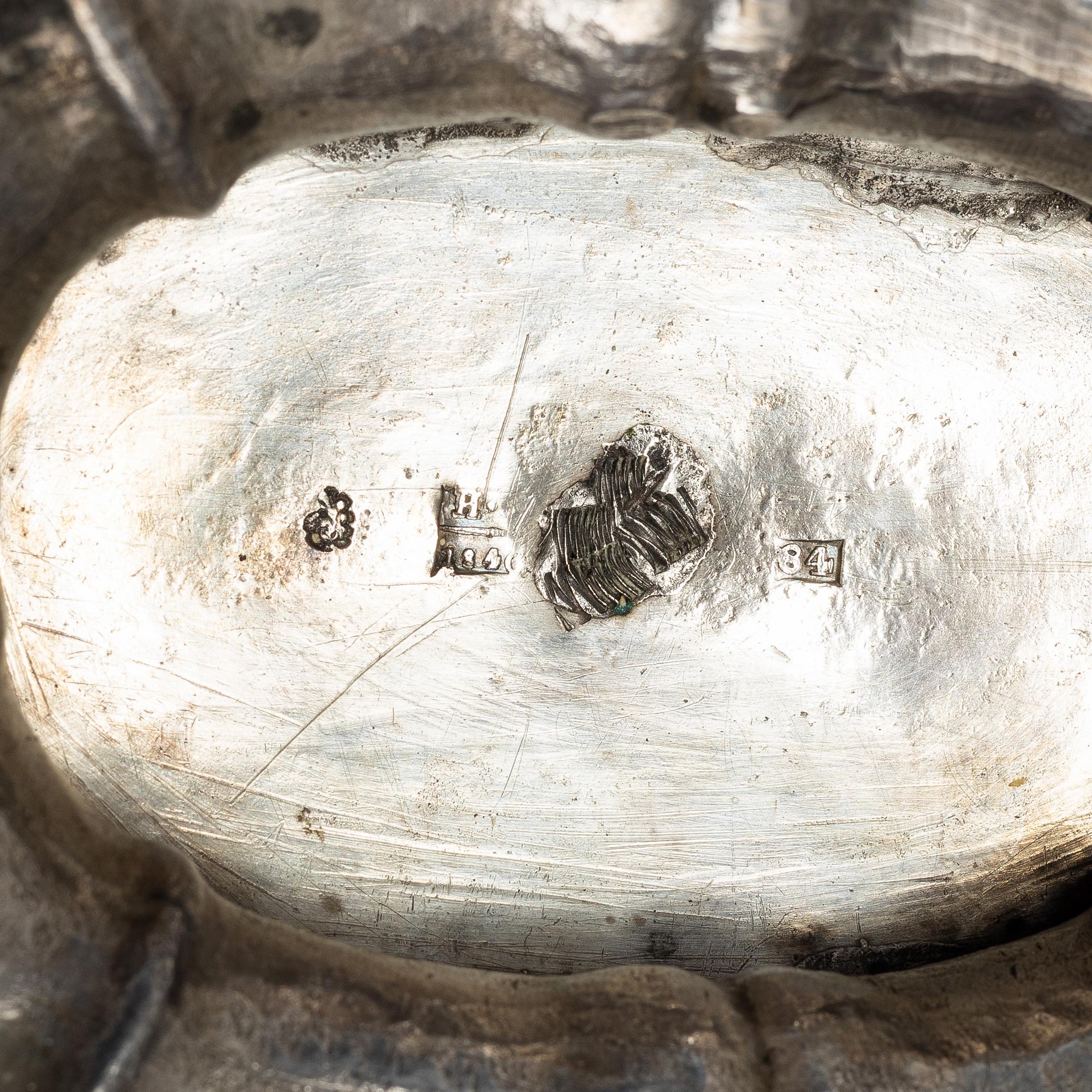 Konfektskål, silver, Moskva, Ryssland 1840.