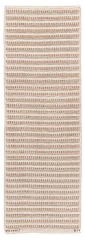 251. Barbro Nilsson, 'Randig med tvist, grå', flat weave, c. 266,5 x 91 cm, signed AB MMF BN.