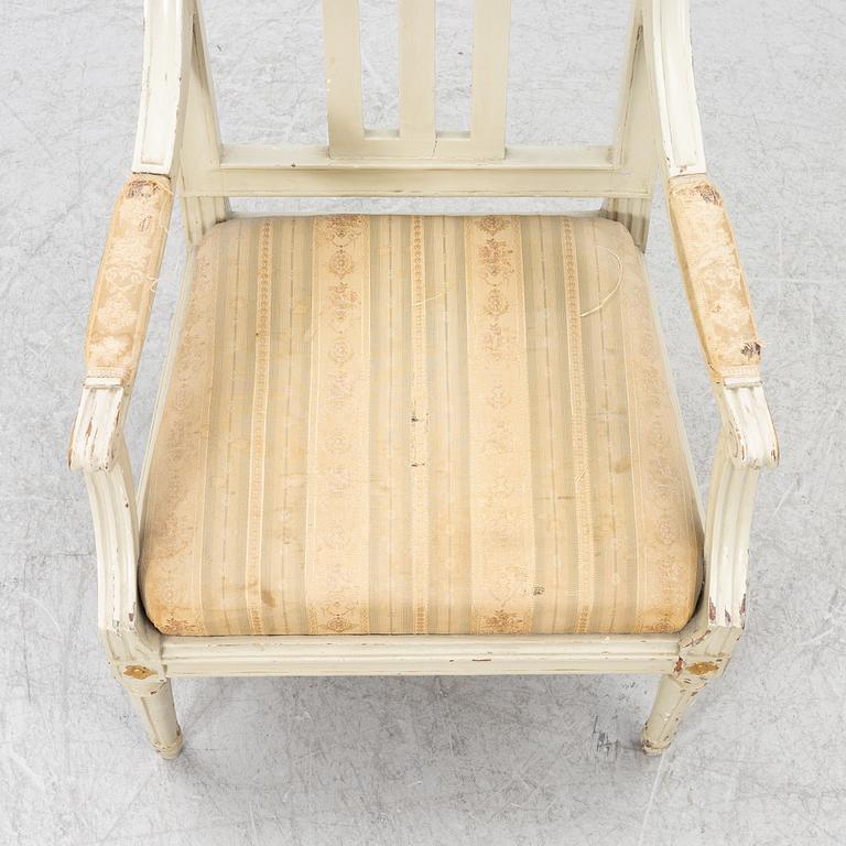 Armchair, late Gustavian, Lindome, circa 1800.