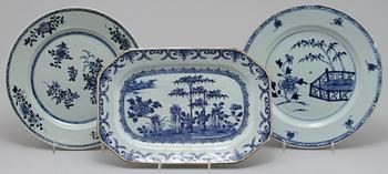 PARTI PORSLIN, 3 del, porslin, Kina, 1700-tal.
