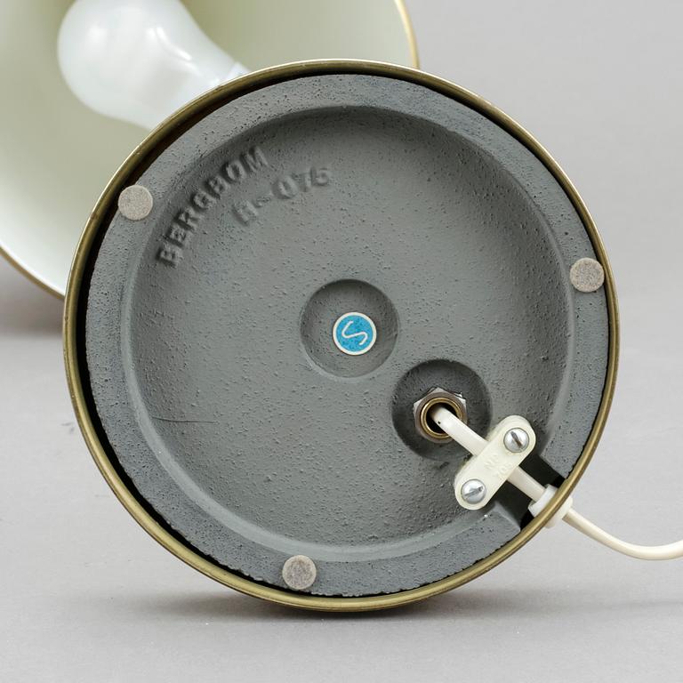 BORDSLAMPA, Bergboms, 1900-talets andra hälft.