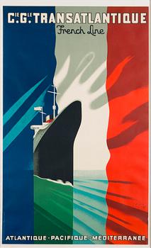 after, colour lithographic print poster, mid-20th century.