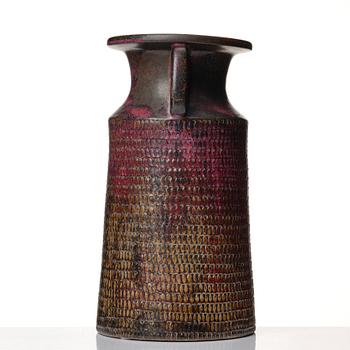 Stig Lindberg, a stoneware floor vase, Gustavsberg studio, Sweden 1967.